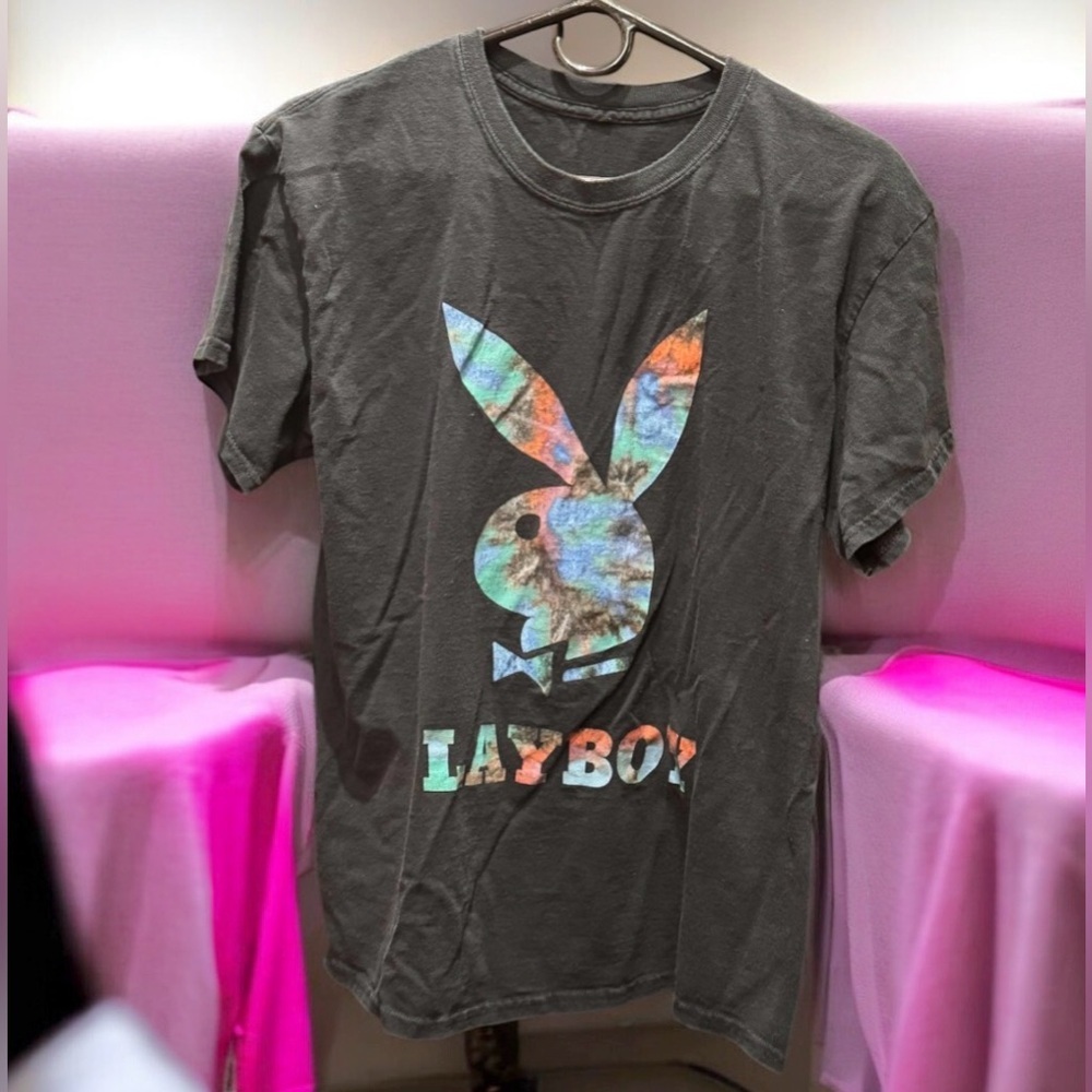 PLAYBOY Multicolor Logo Graphic Tee LARGE